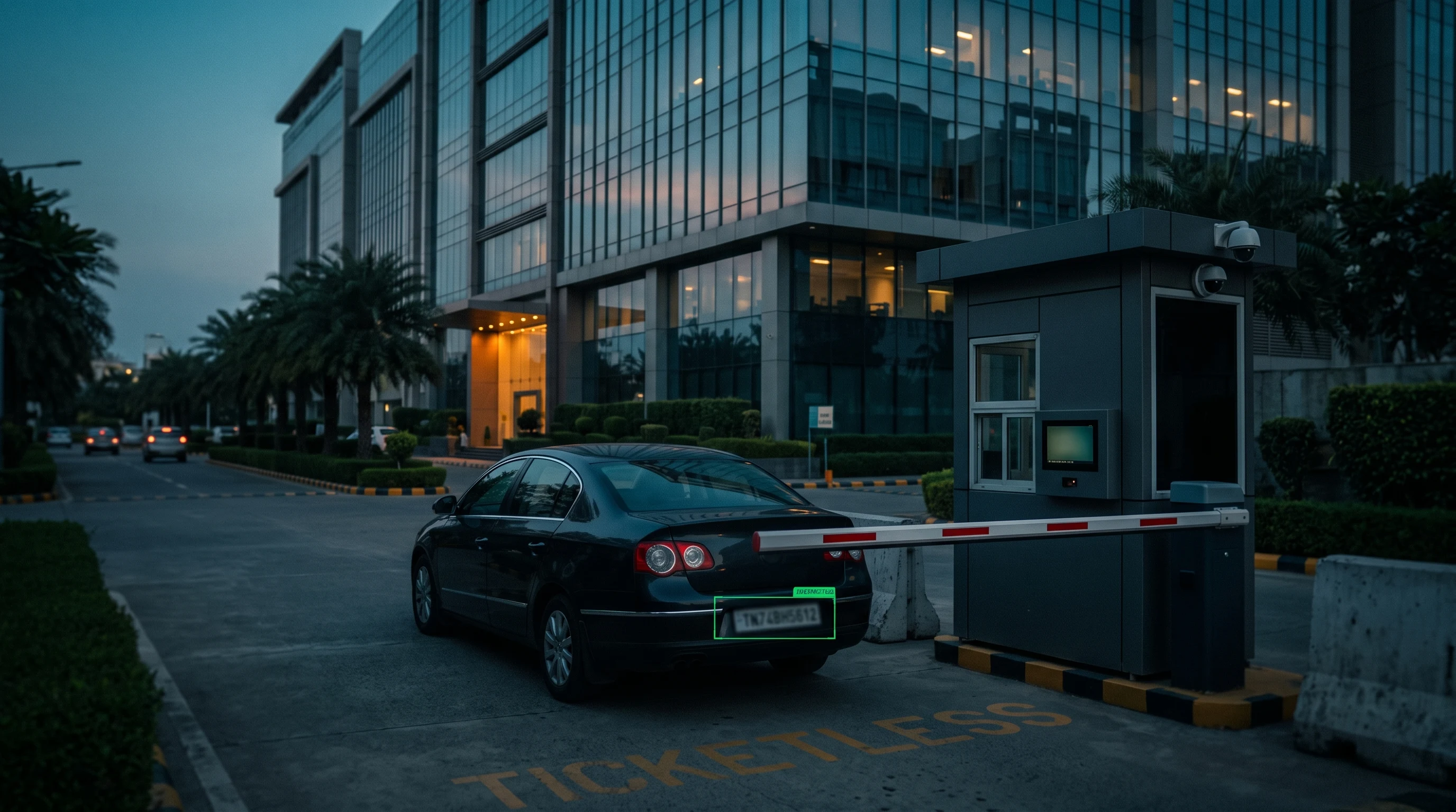 ANPR ticketless parking at a commercial complex
