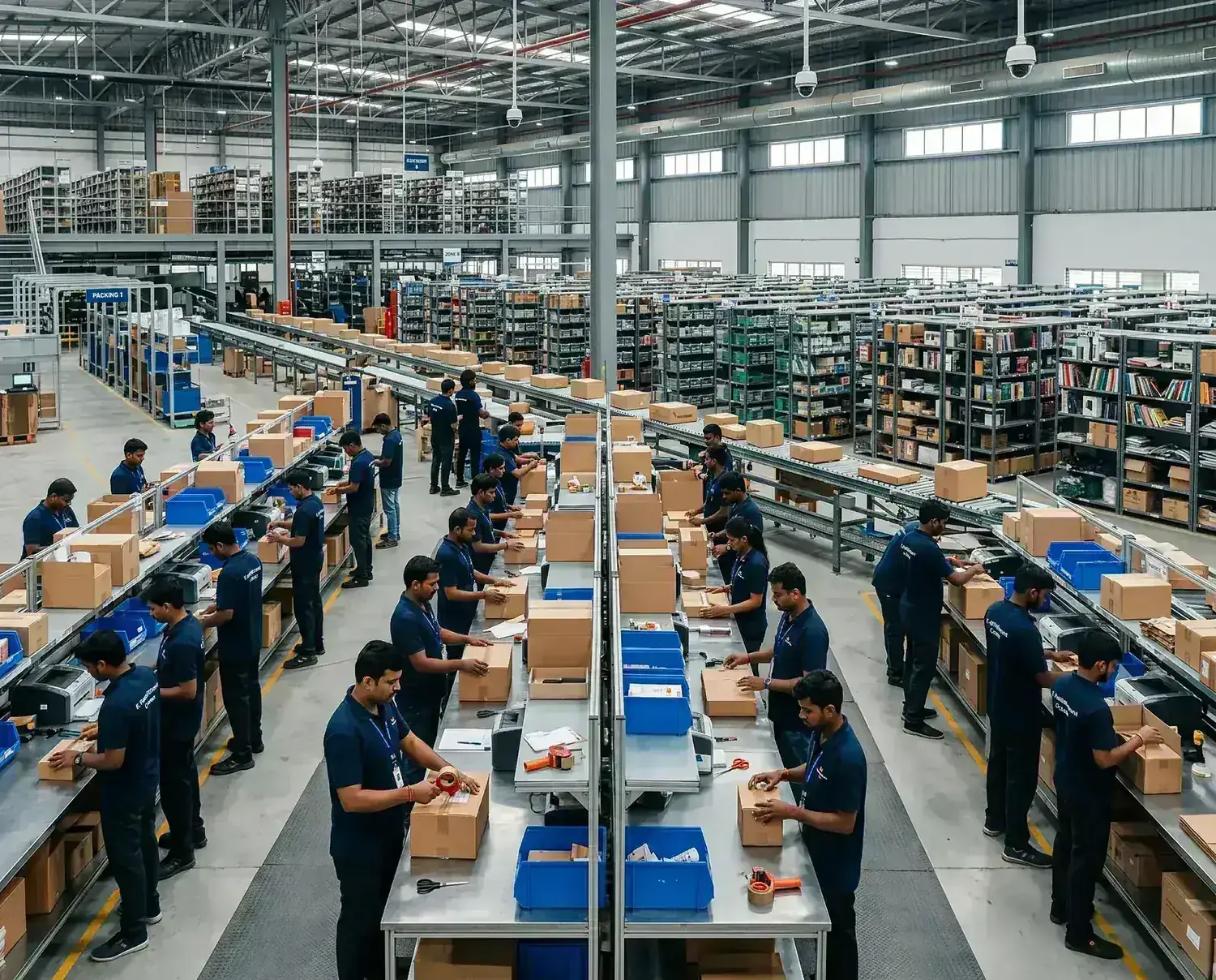 YNT Supply Chain warehouse packing station recorded by Sieora's video verification