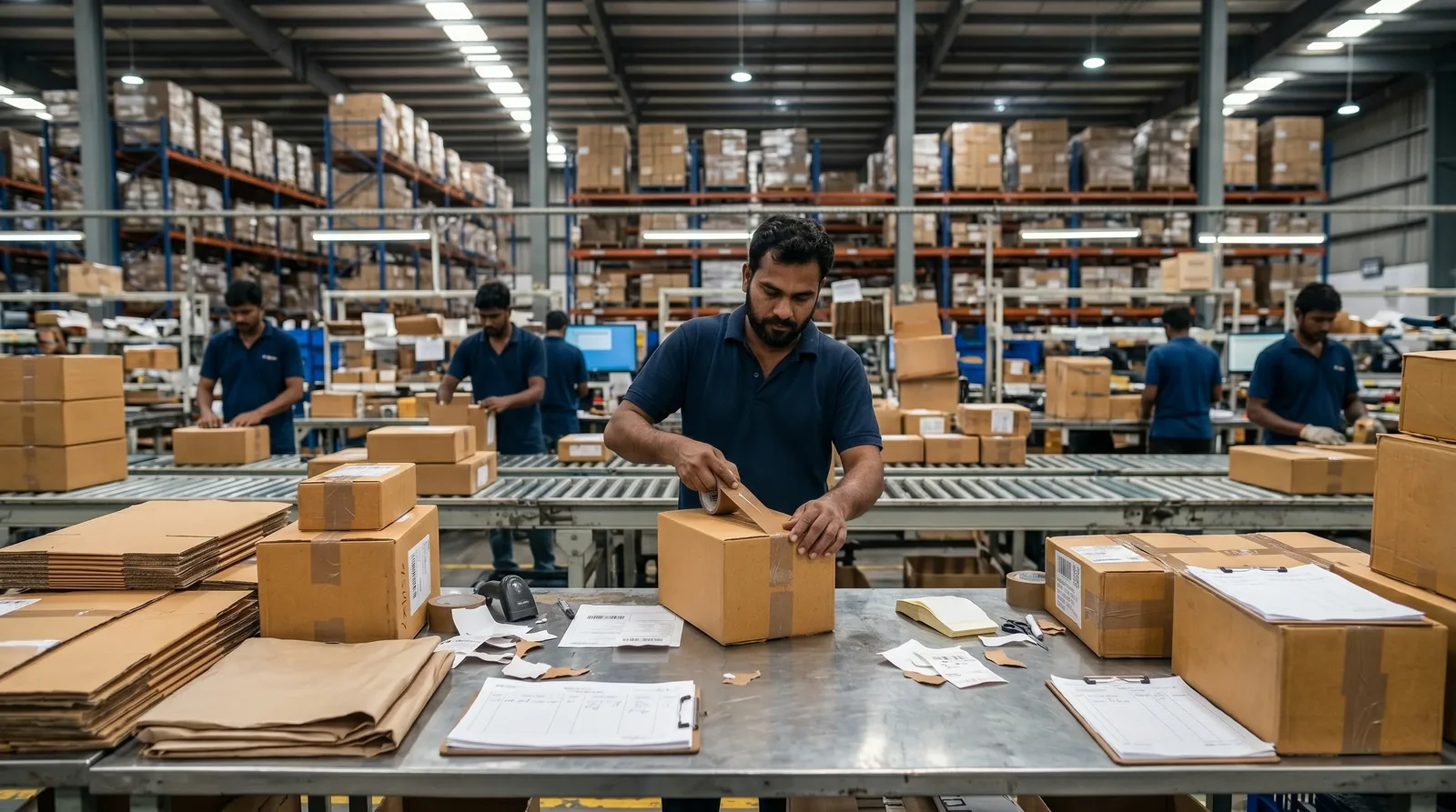 YNT Supply Chain packing floor before Sieora AWB-linked packing video verification
