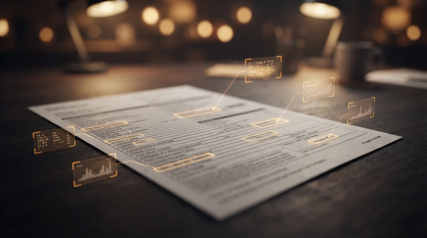 Computer vision OCR and document AI reading text and extracting fields