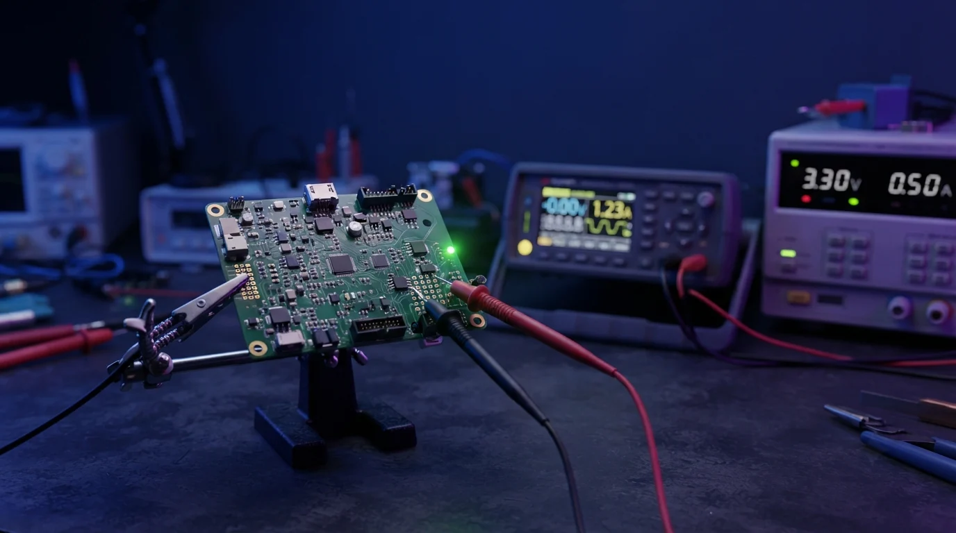 Board bring-up and functional testing of an embedded product on the bench