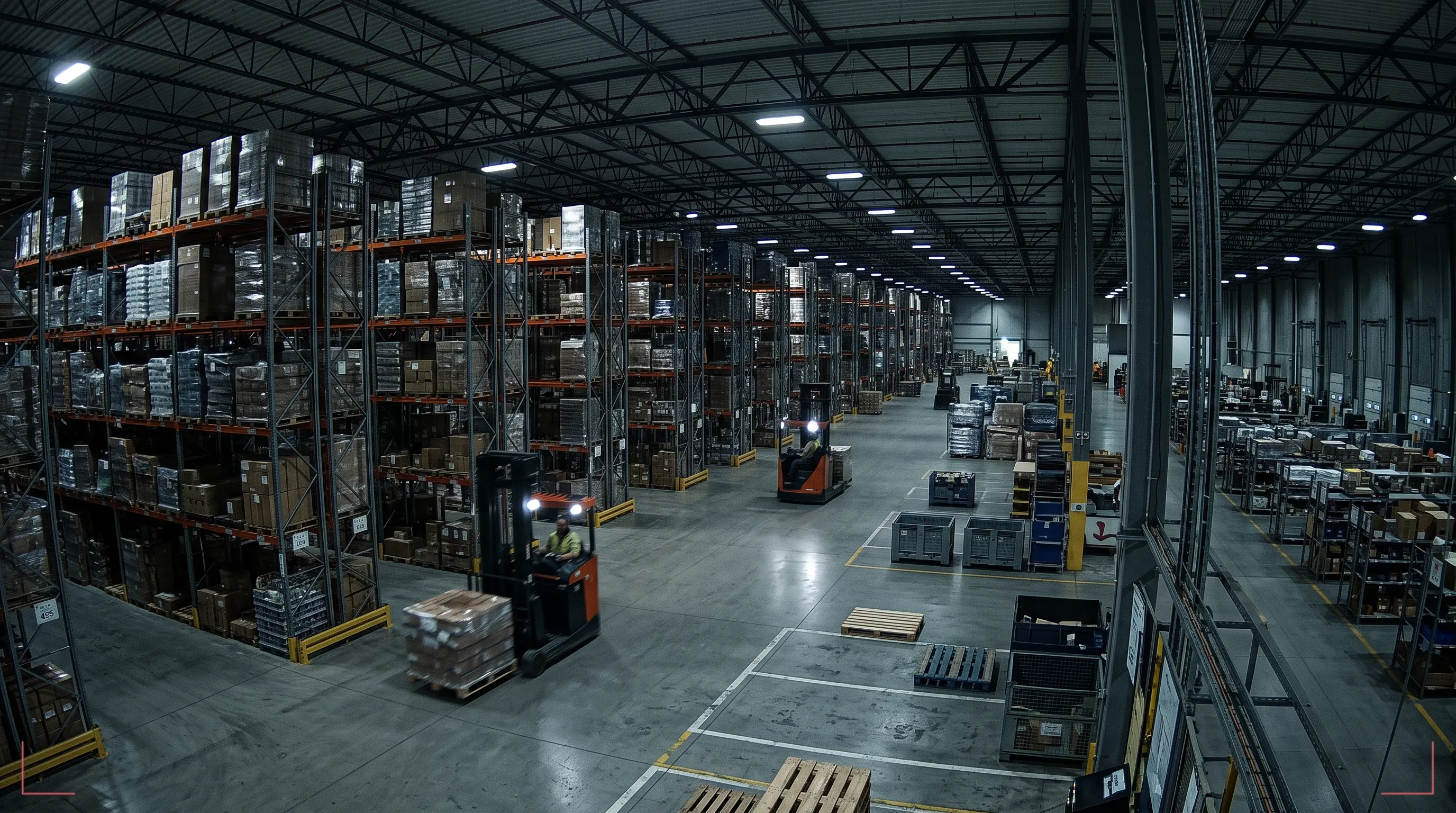 Fire detection protecting a high-ceiling logistics warehouse
