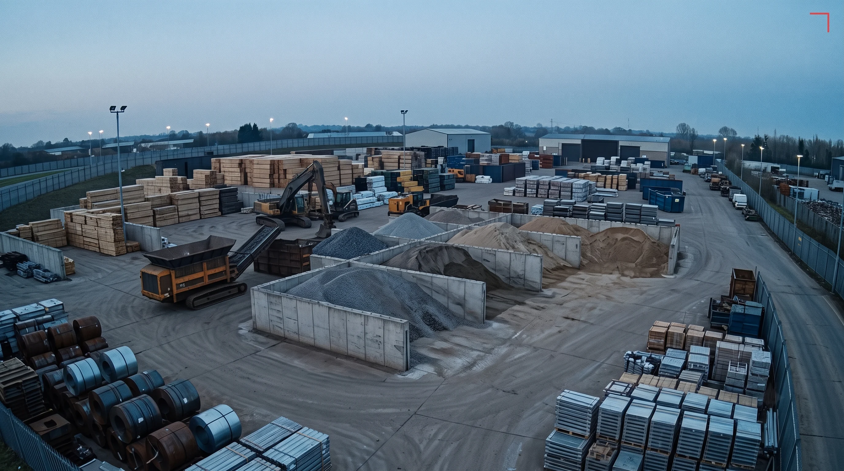 Fire and smoke detection across an open industrial yard