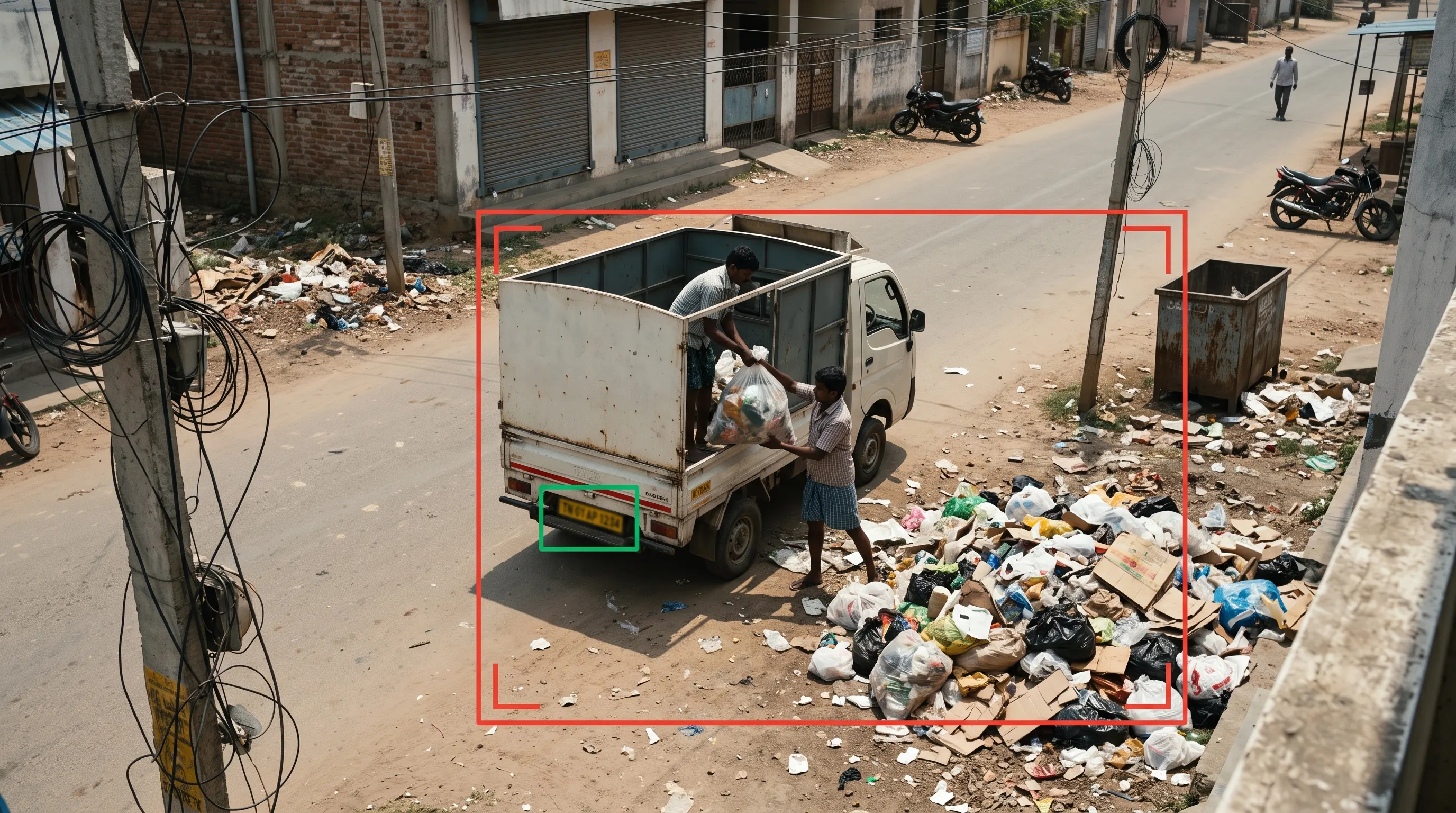 Dumping vehicle and number plate captured for enforcement