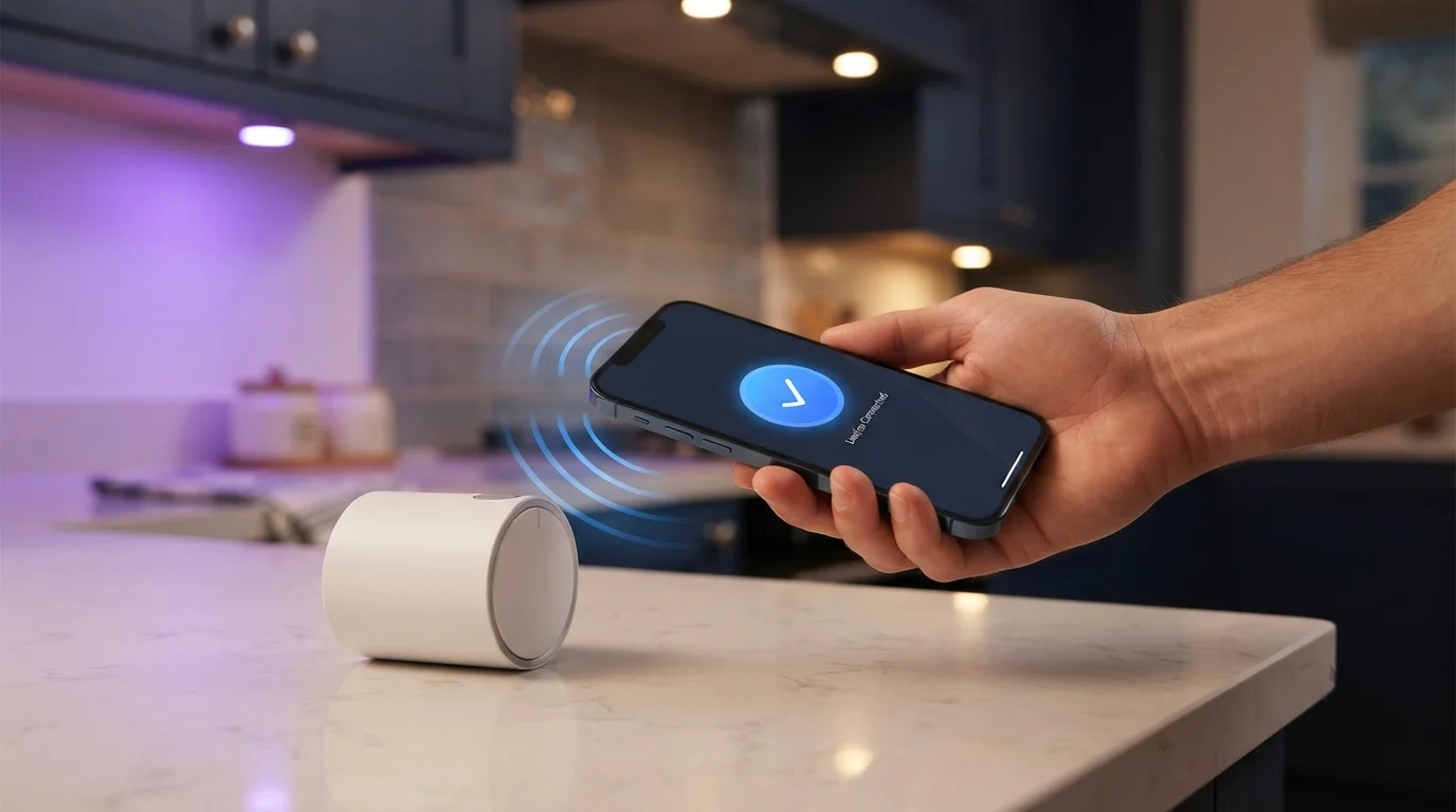 BLE app development pairing a smartphone with a connected device