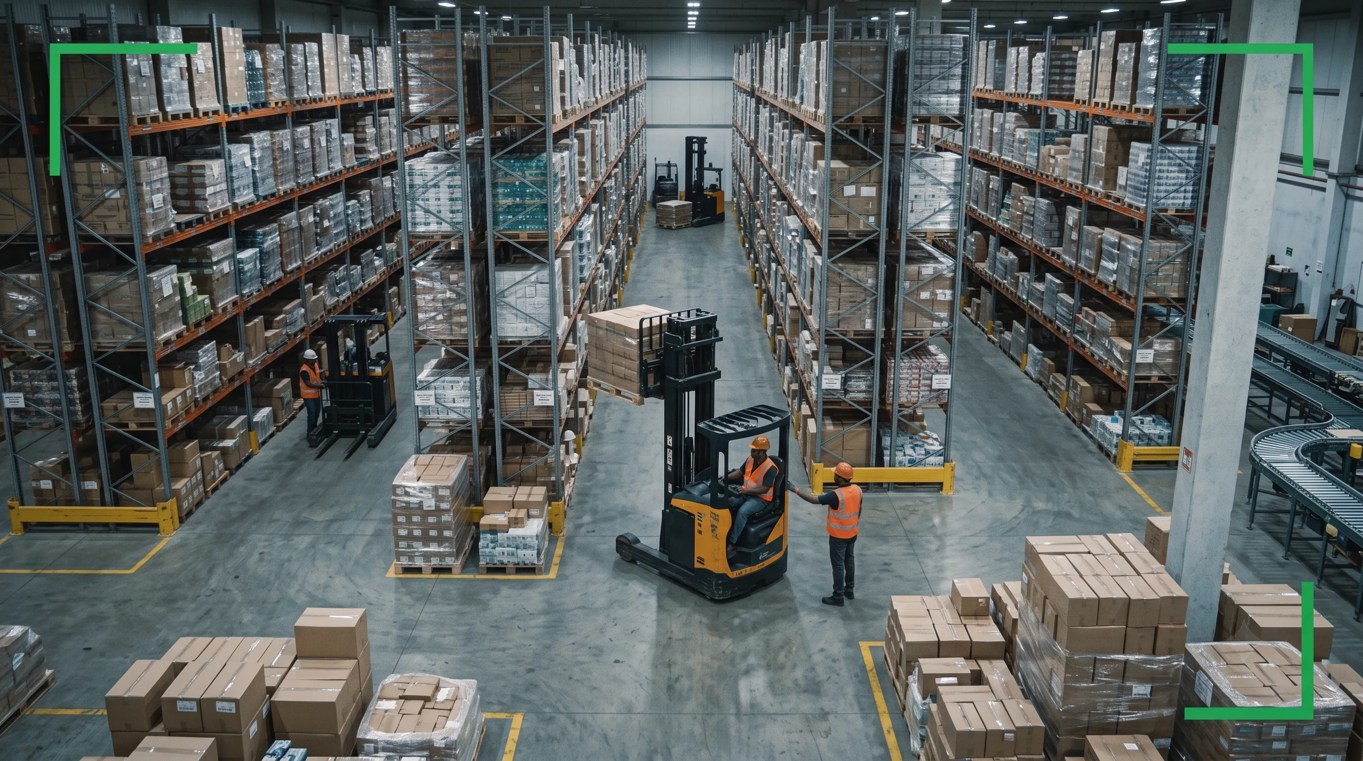 Phone detection flagging distracted walking in a warehouse