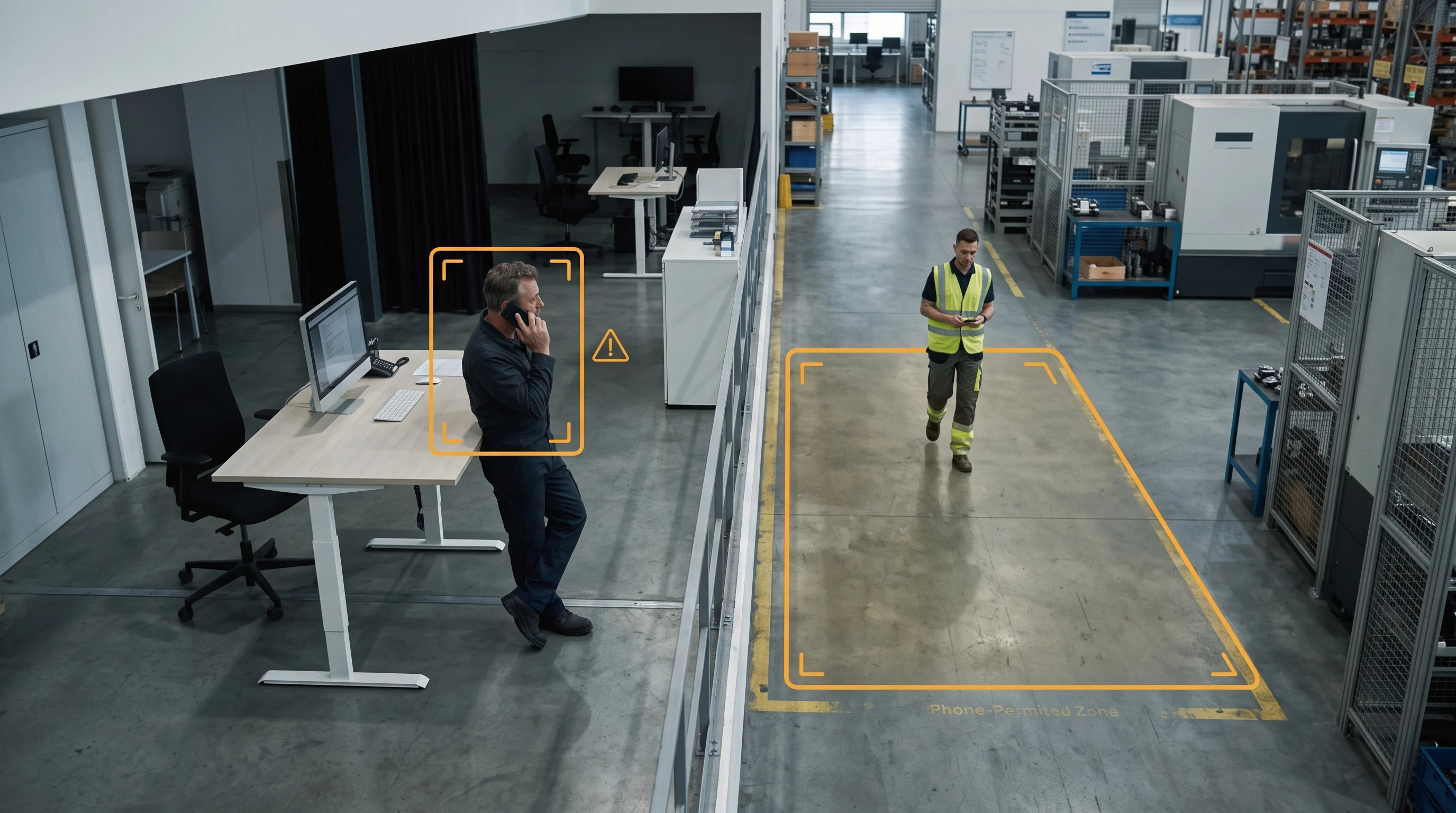 Custom phone-detection rules built for a specific zone or scenario on existing cameras