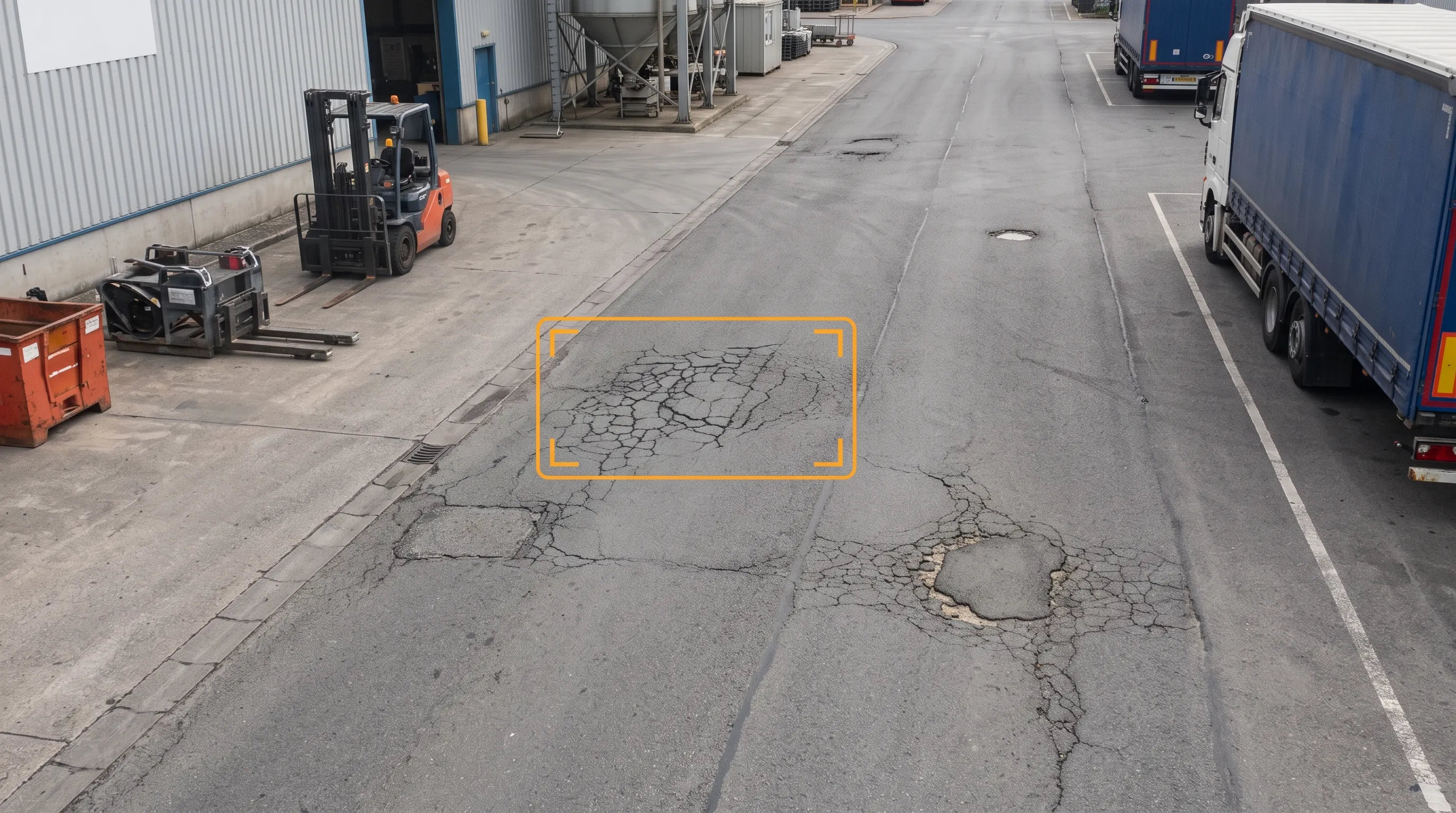 Road crack detection identifying surface cracking