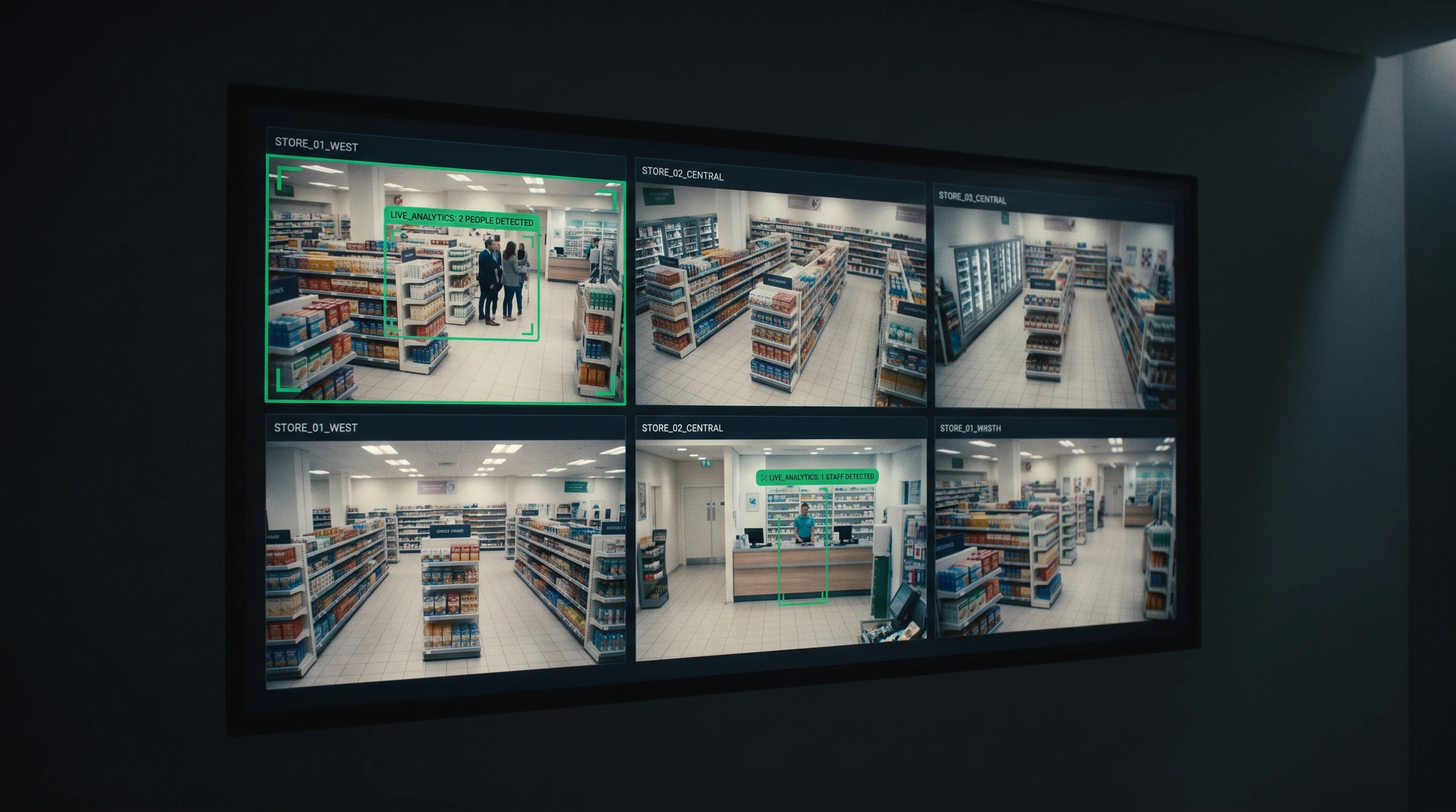 Retail video analytics multi-store dashboard and reporting