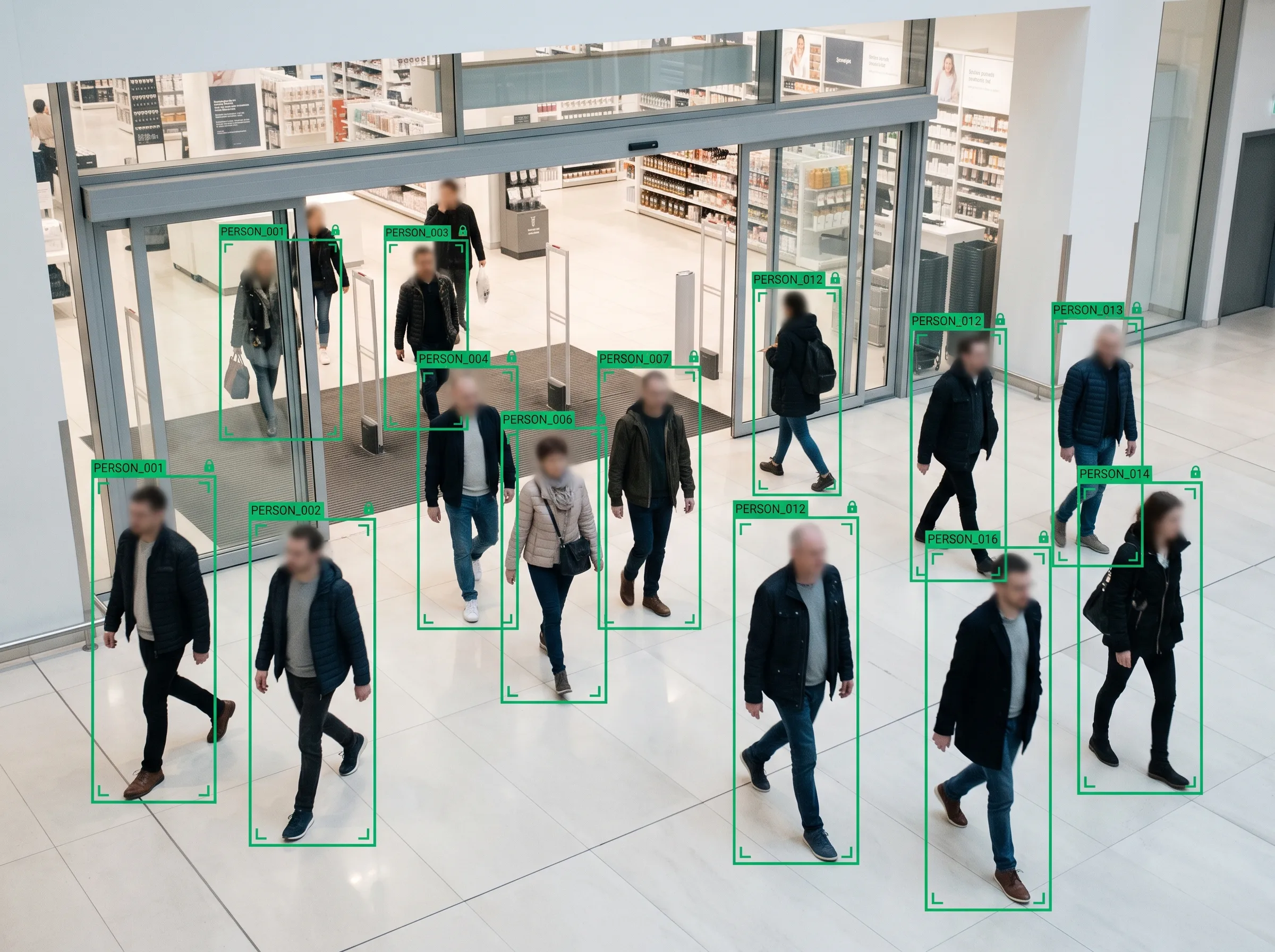 Privacy-first retail analytics counting shoppers anonymously with faces masked