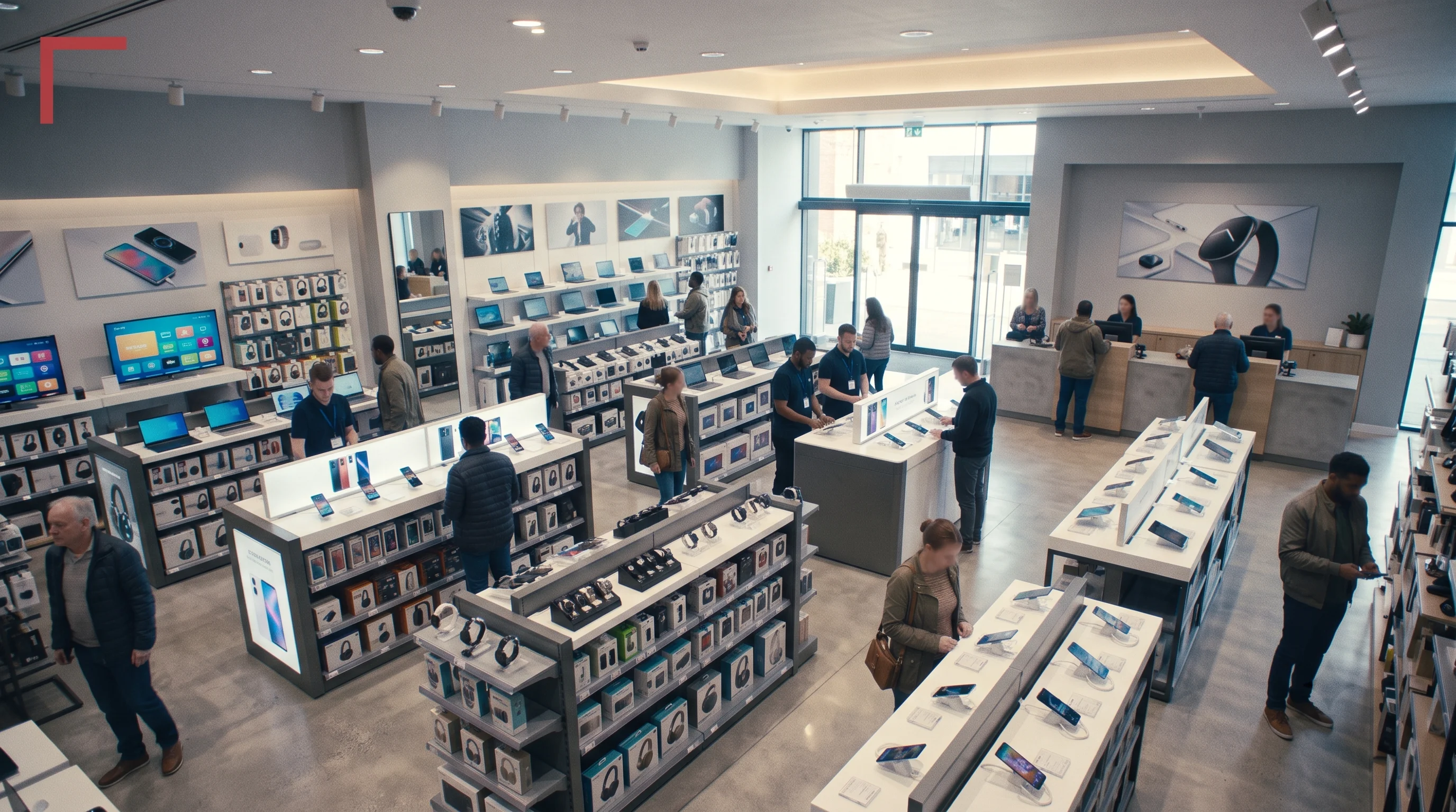 Shoplifting detection protecting high-value stock in an electronics store