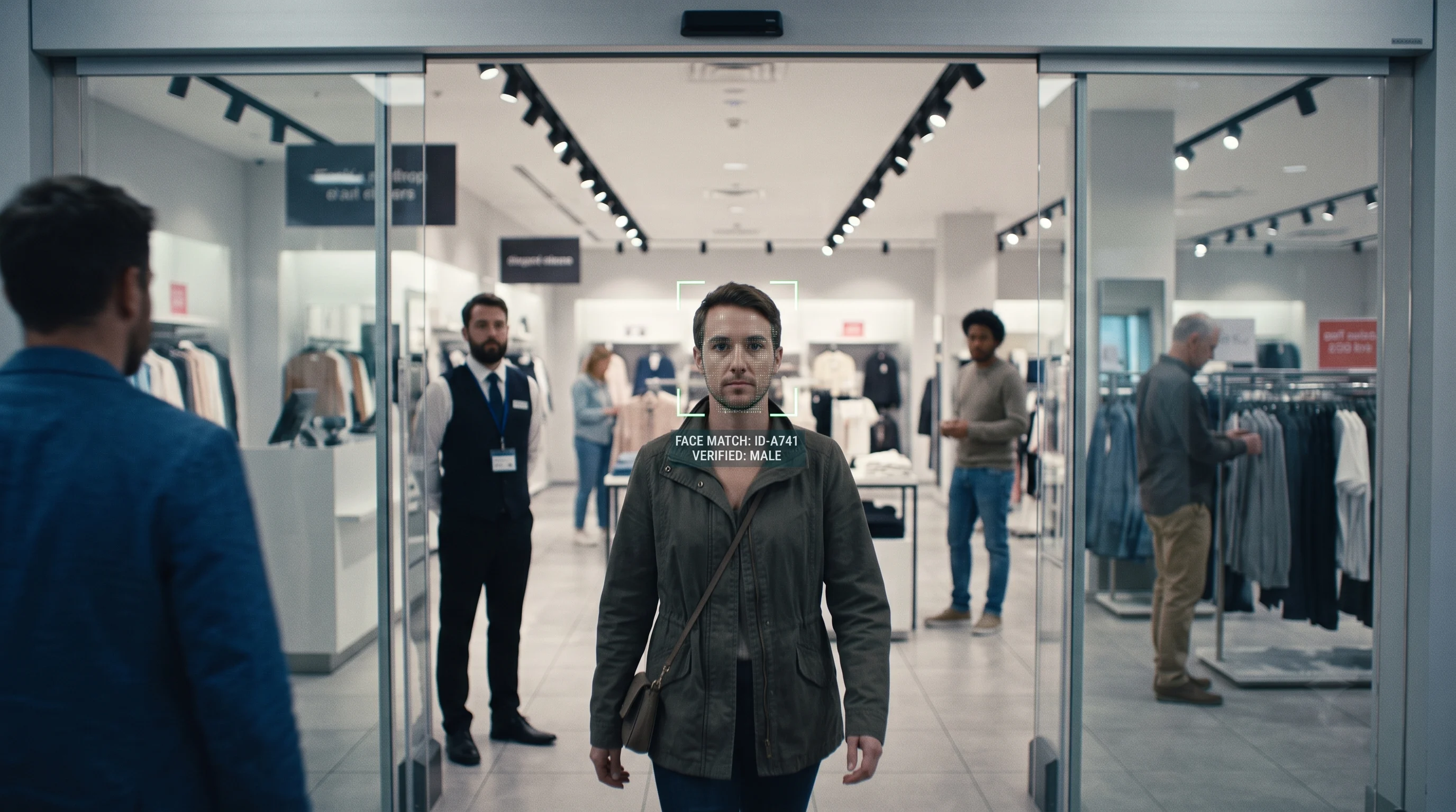 Shoplifting detection matching a repeat offender against a watchlist