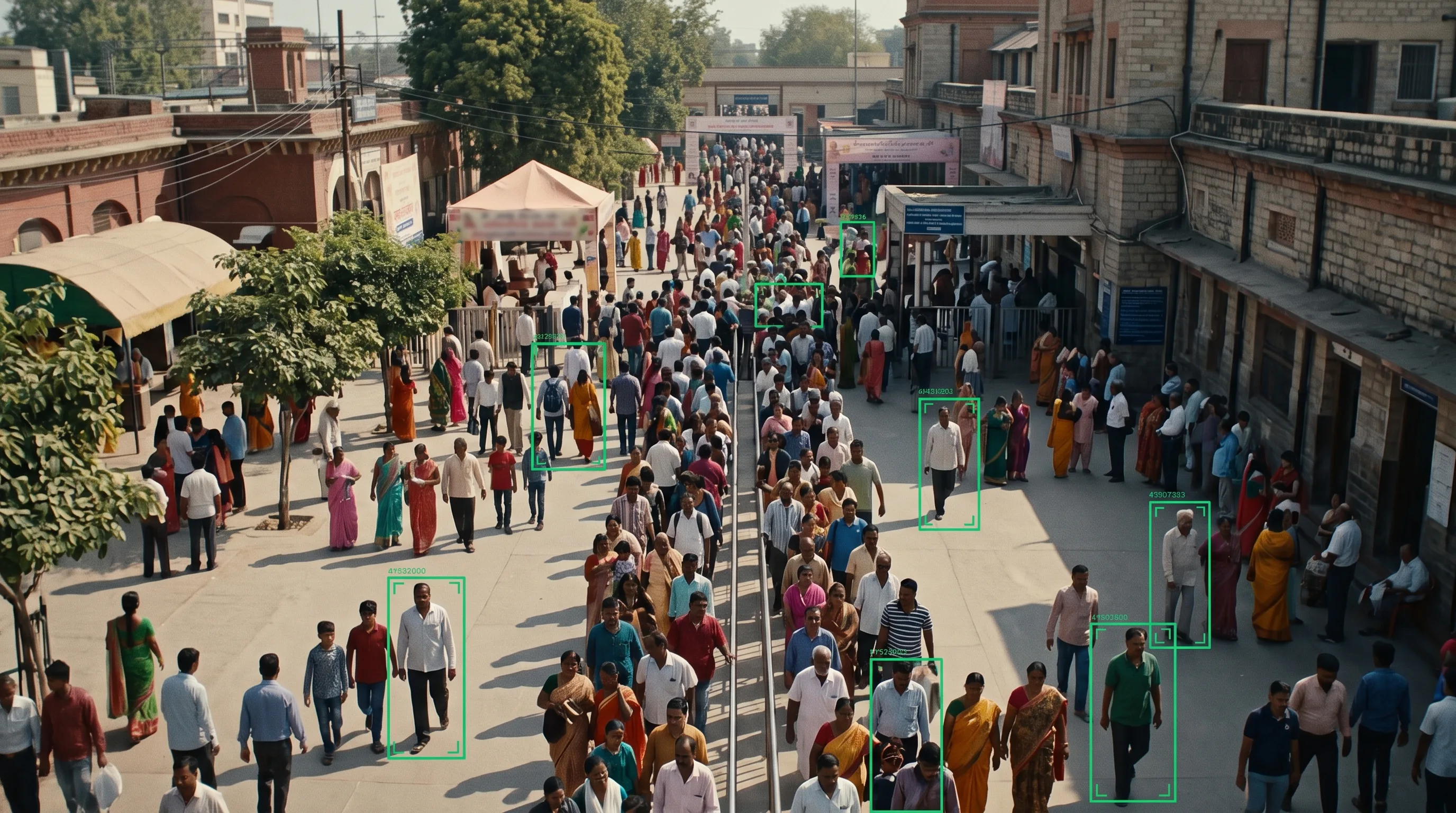 Smart city analytics monitoring crowd density at a public event