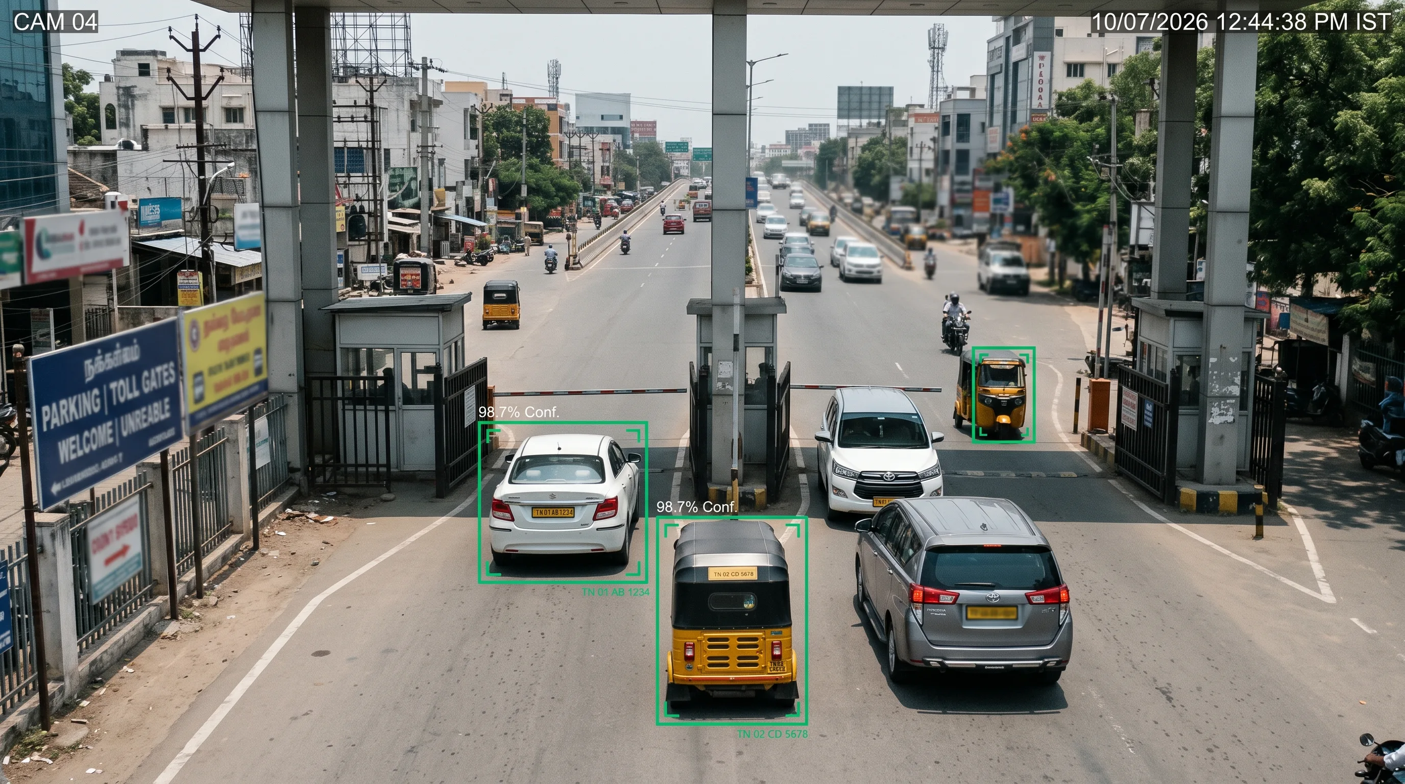 ANPR for smart cities reading number plates at a city entry point
