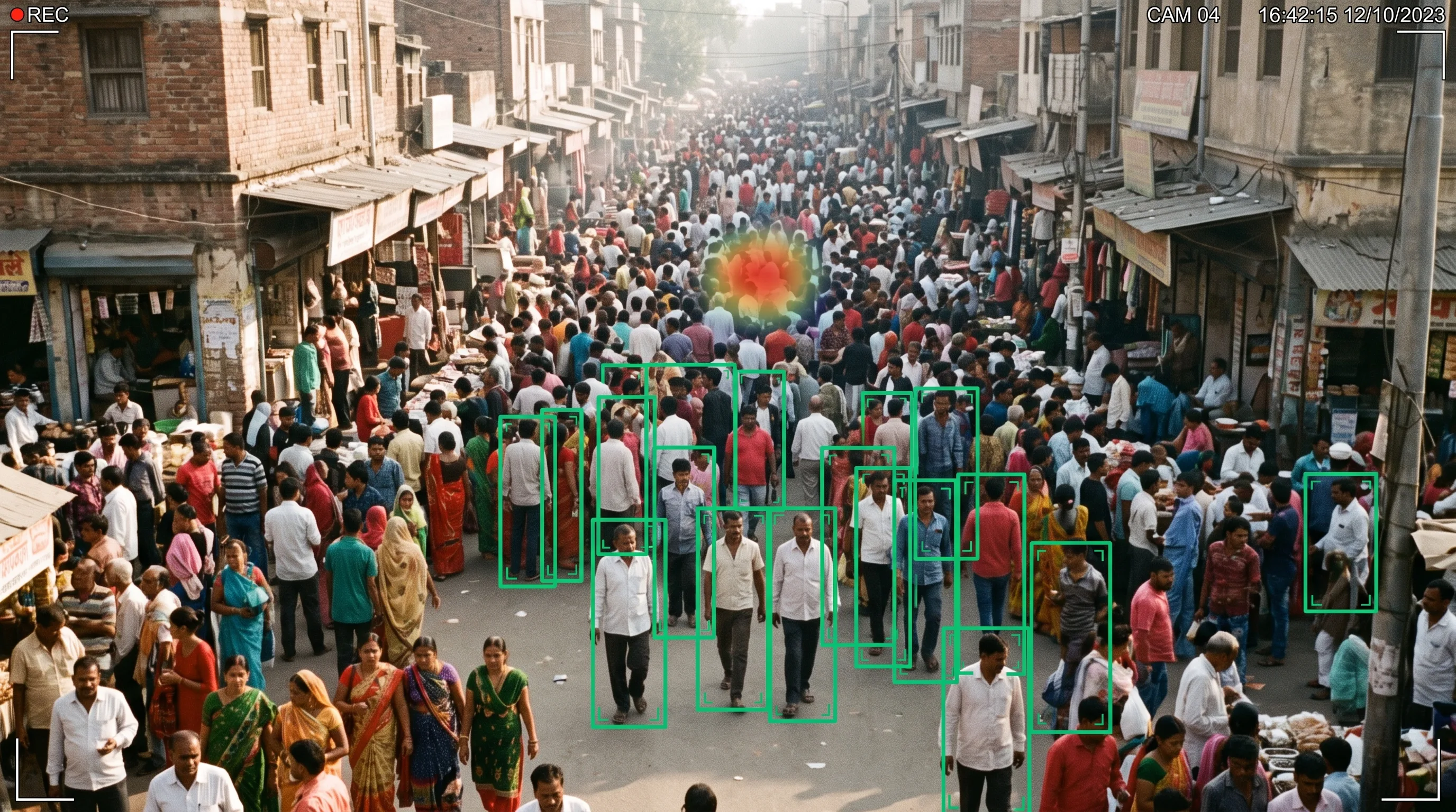Crowd management for urban spaces estimating density at a public gathering